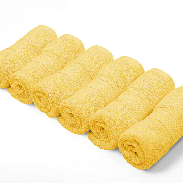 Latitude Run® Ultra Soft Hand Towel Set Of 6, Pure Cotton Absorbent Quick Dry Bathroom Hand